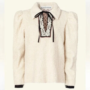 Alix of Bohemia Loretta Teddy Fleece Tunic Cream Small NWT Western Boho Gypsy